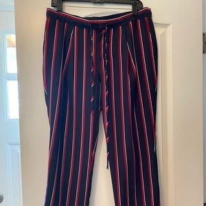 Banana Republic Blue and Red striped work pants